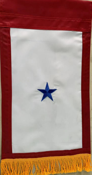 Service Banner 1 Blue Star 12"x18" Embroidered Flag ROUGH TEX® 300D Oxford Nylon
