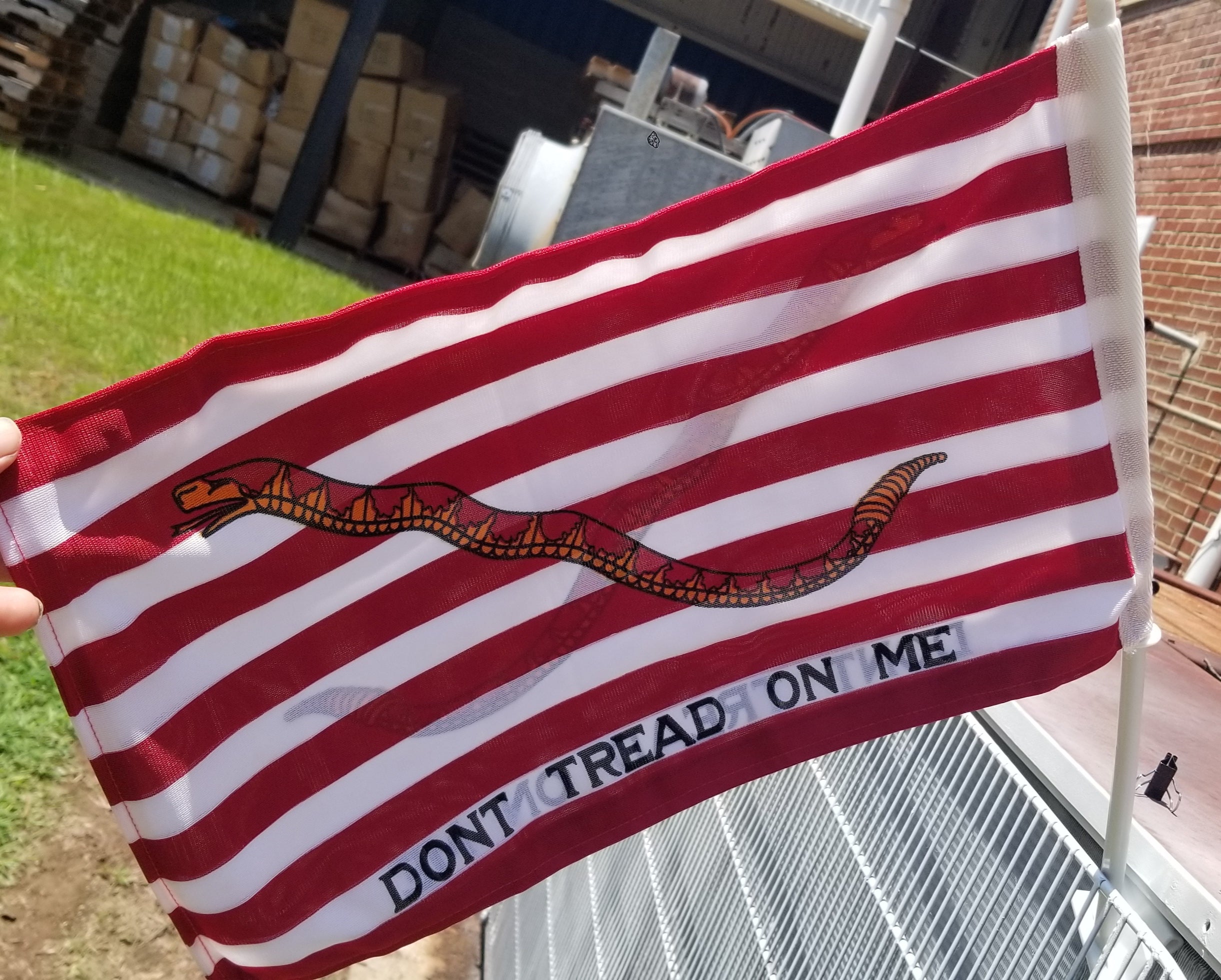 First Navy Jack 1st American 1776 Naval Car Flag Double Knit Double Si