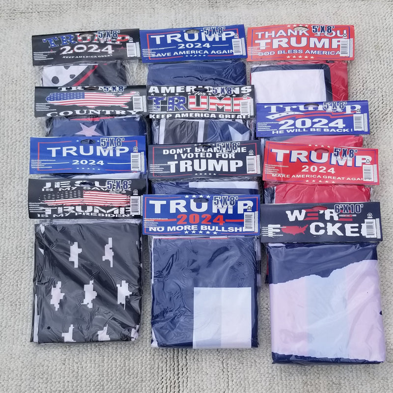 Trump Flags Mixed Designs 5'x8' 100% Rough Tex Brass Grommets