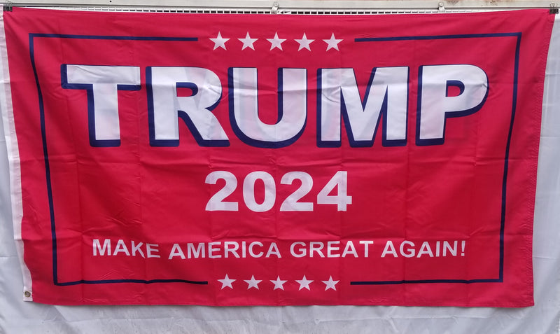 Trump 2024 Make America Great Again! Red Flag MAGA 3x5 Feet Rough Tex 100D Double Sided
