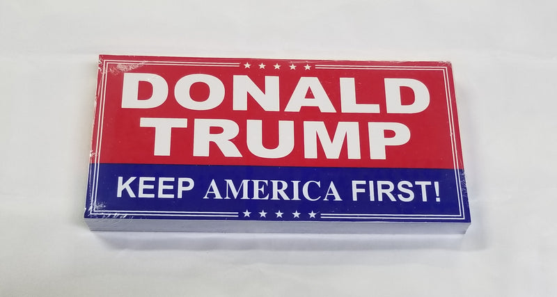 Donald Trump Keep America First! Made in USA Maga Nation 100% American Bumper Stickers 3.75"x7.5"