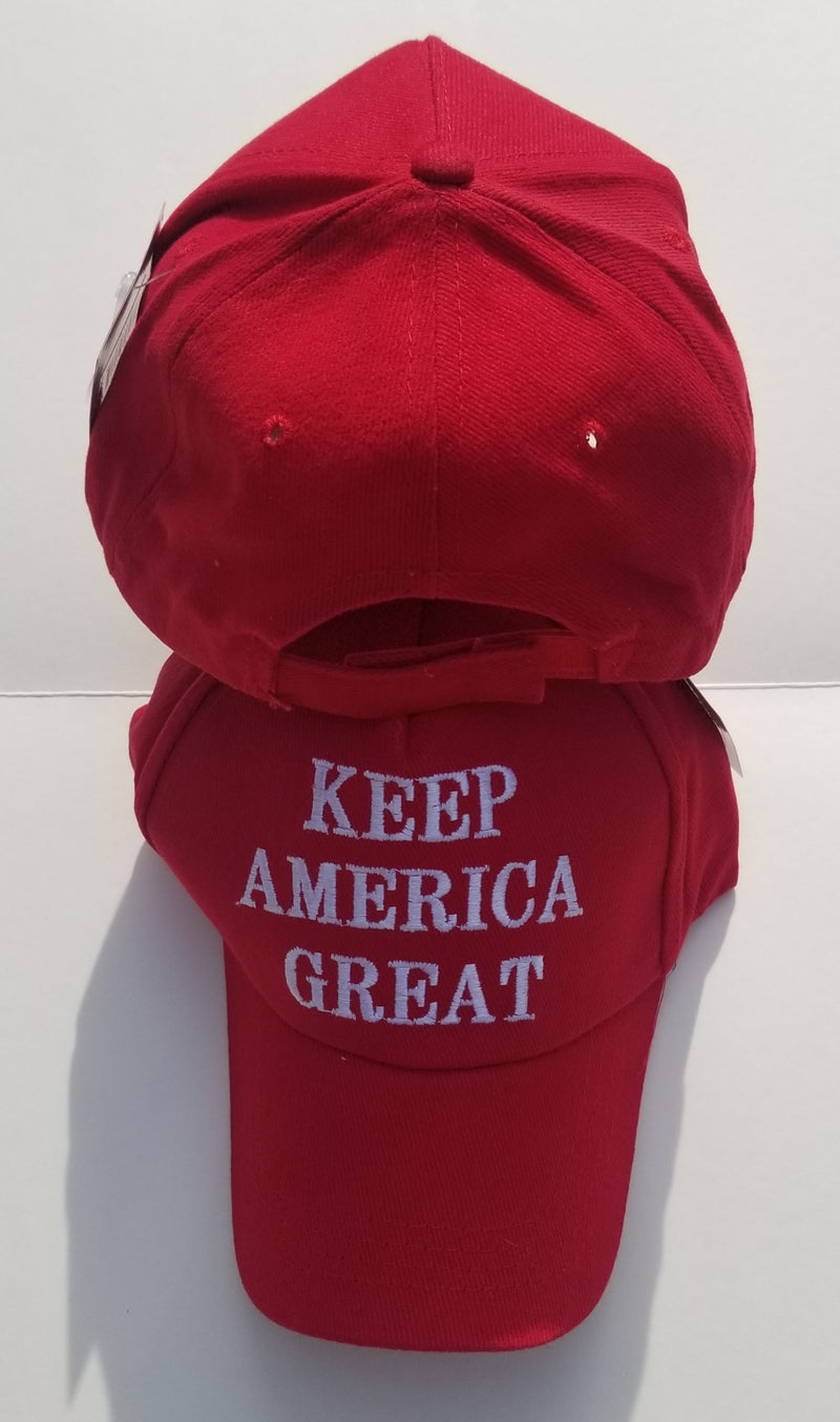 Keep America Great Red Embroidered Trump Cap