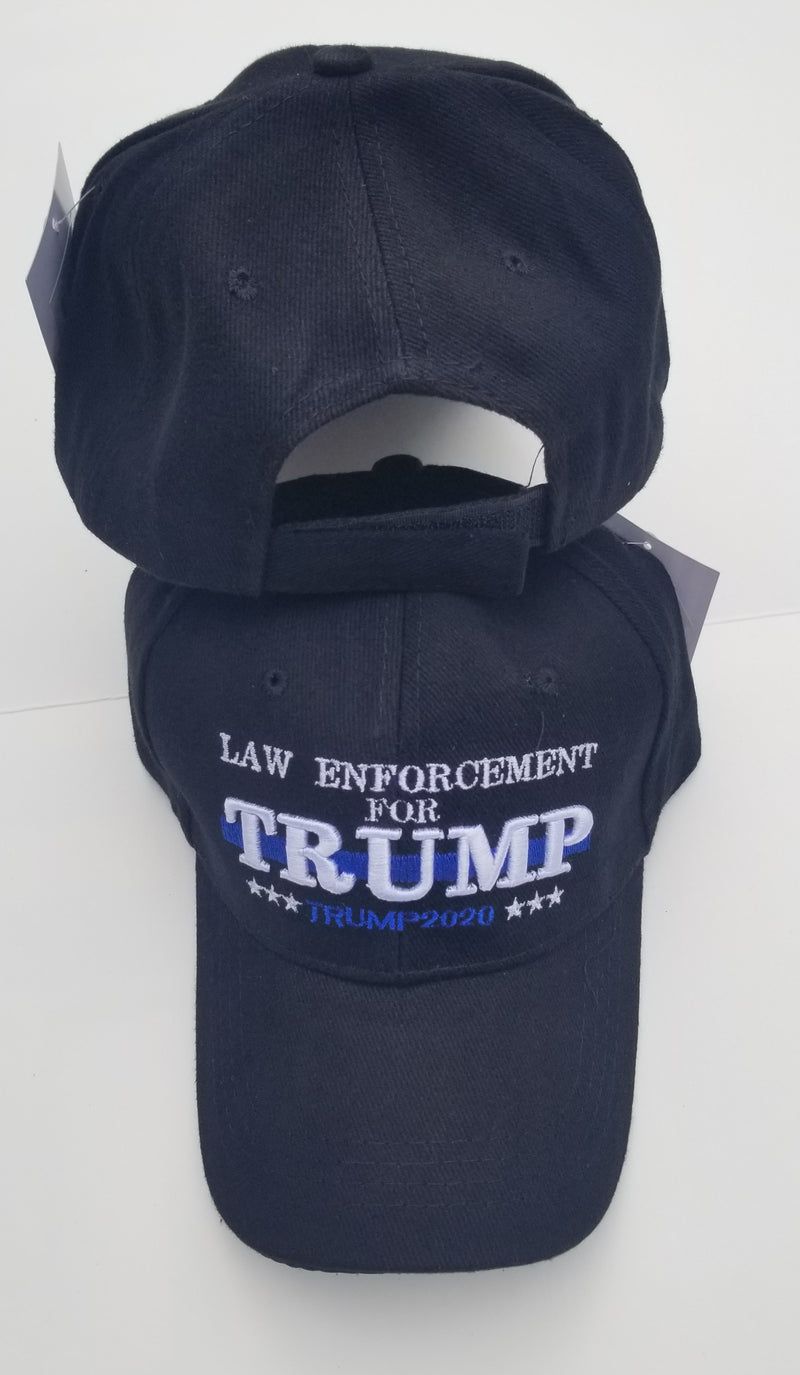 Law Enforcement For Trump 2020 Navy Blue American Embroidered Cap