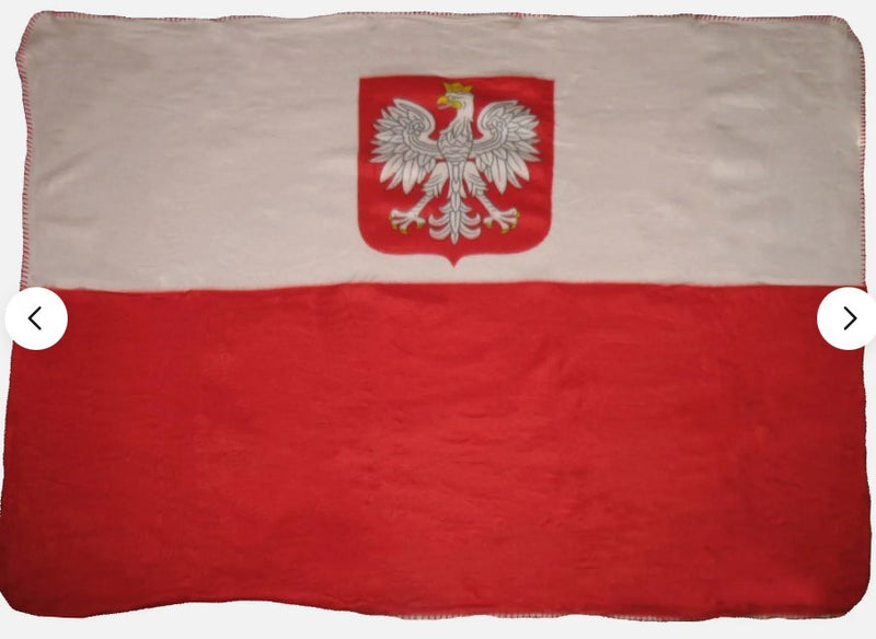 Poland With Polish Eagle Deluxe Polar Fleece Blanket