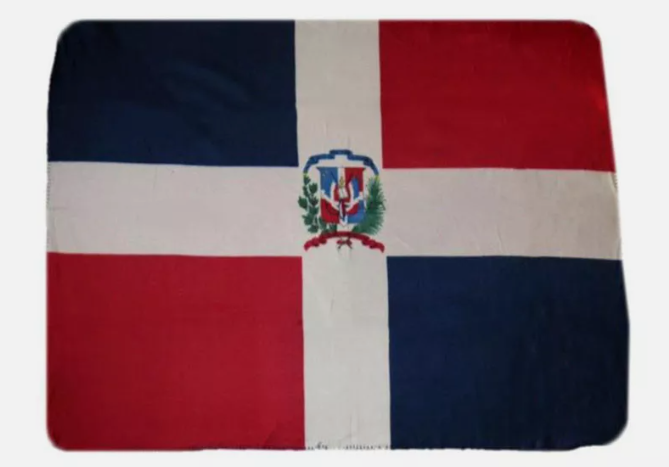 Dominican Republic Flag Deluxe Polar Fleece Blanket