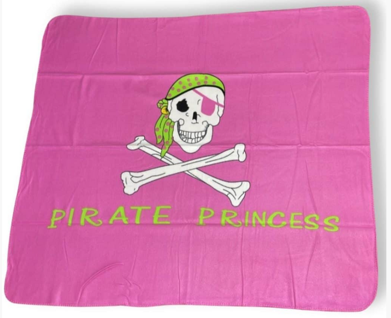 Pirate Princess Pink Deluxe Polar Fleece Blanket