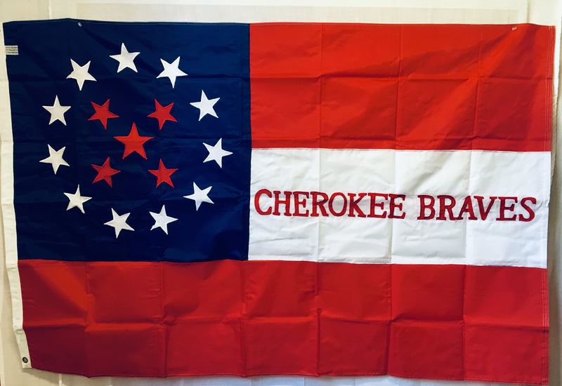 Cherokee Braves 3'X5' Embroidered Flag ROUGH TEX® 300D Nylon