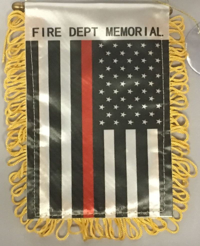 Fire Department Memorial Flag Mini Banner