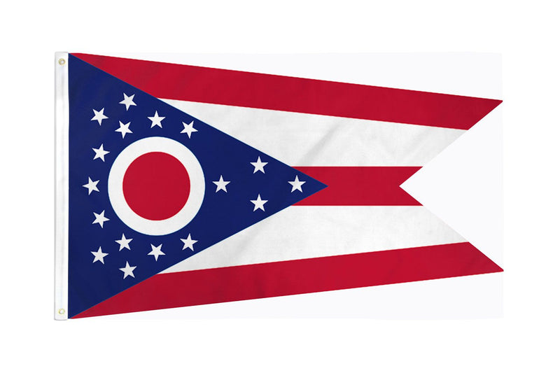 Ohio 5'x8' Embroidered Flag ROUGH TEX® 600D