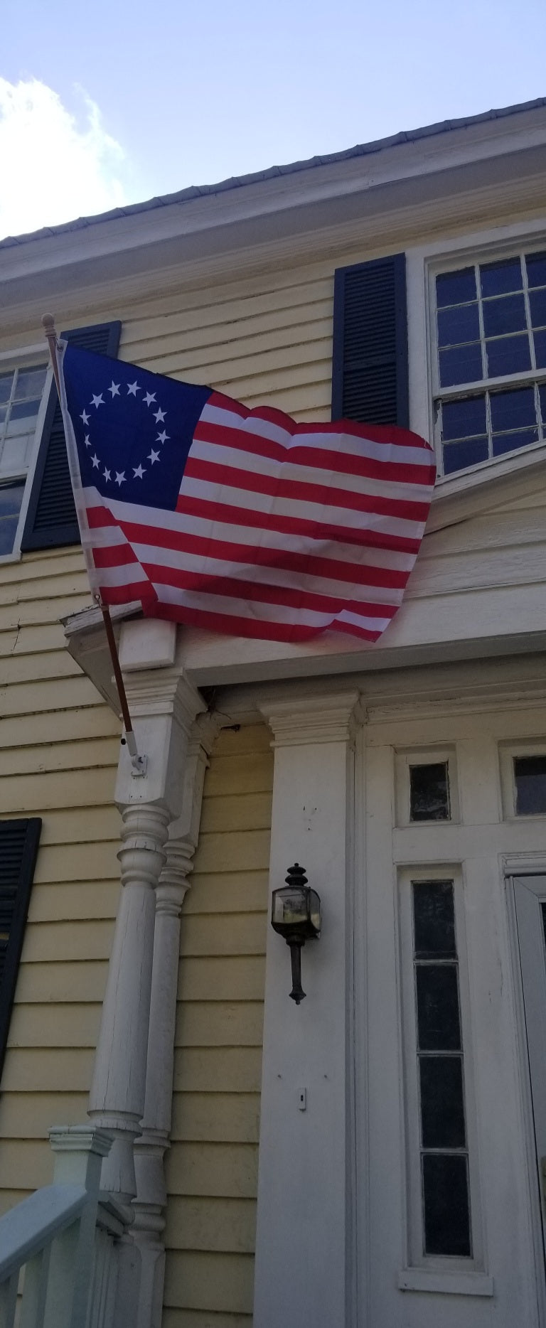 All American Betsy Ross GW 100% Nylon 3x5 Feet Flagpole Kit 5' Wooden Flag Pole Bracket