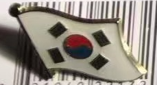 South Korea Wavy Lapel Pin