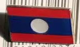 Laos Flag Rectangle Lapel Pin