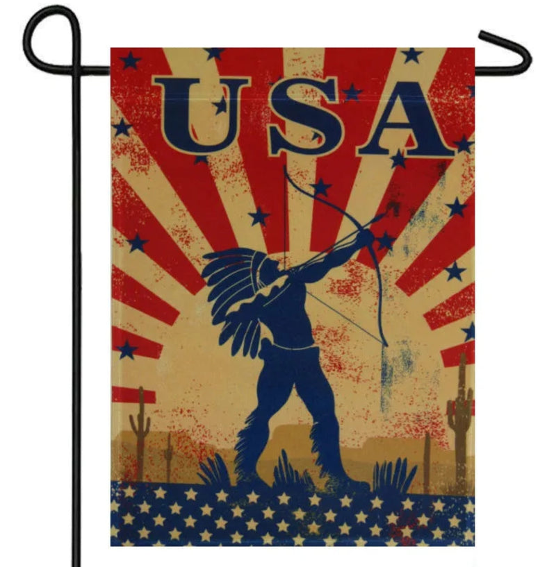 American USA Native Indian Garden Flag 12x18 Inches