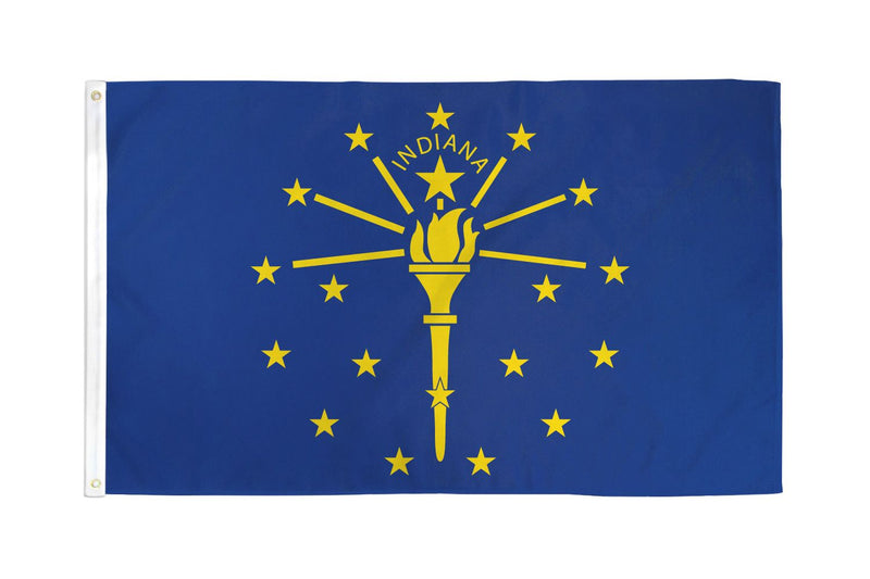 Indiana 5'x8' Double Sided State Flags Rough Tex® 100D Gov Spec