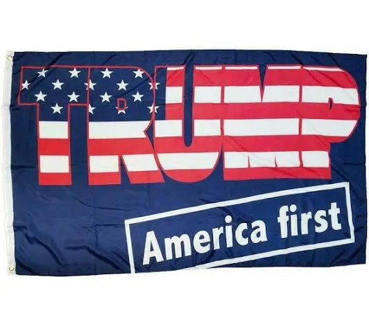 President Trump 2024 American First Flag USA 3'X5' Double Sided Flags Rough Tex® 100D