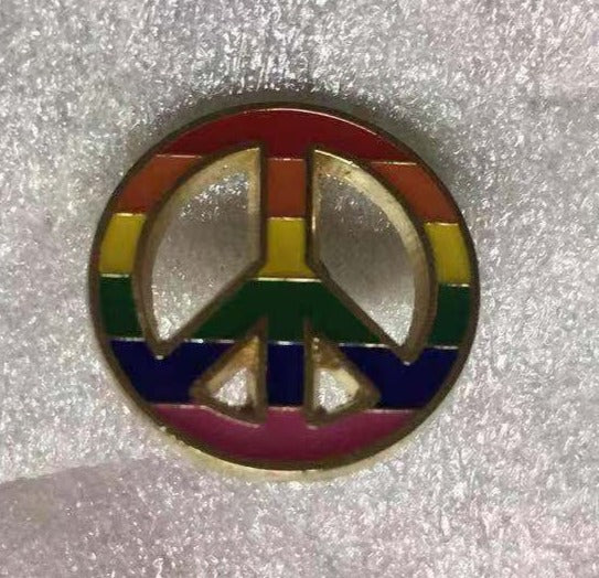 Rainbow Peace Lapel Pin