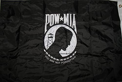 POW MIA Prisoner Of War Missing In Action Double Sided 3'X5' Flag Rough Tex® 150D Embroidered