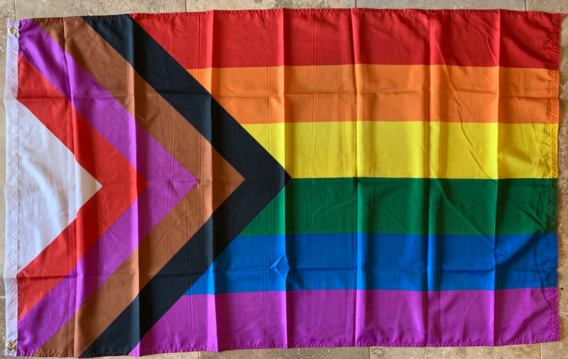 Progressive Rainbow Flag - 3'X5' Rough Tex® 100D