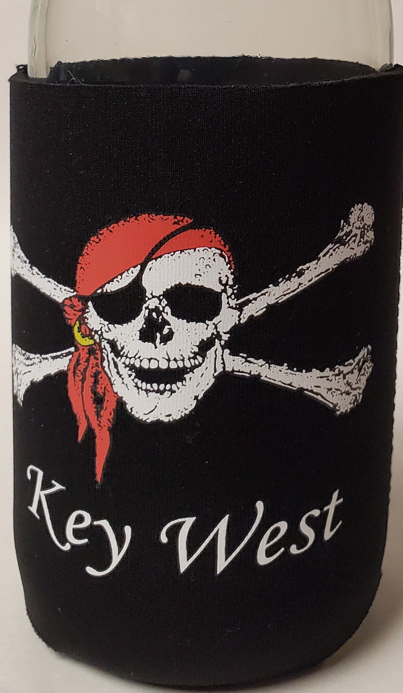 Key West Red Had Pirate Neoprene Can Jacket Holder Drink Koozie Rough Tex®