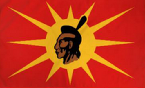 Mowhawk Warrior OKA 3'X5' Flag ROUGH TEX® 100D Indian Native