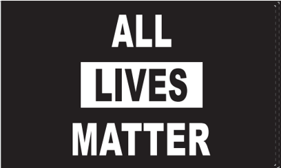 All Lives Matter Black 3'X5' Flag ROUGH TEX® 100D