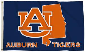 Auburn University Auburn Tigers 3'x5' Officially Licensed Premium Heavy Duty Polyester Flag