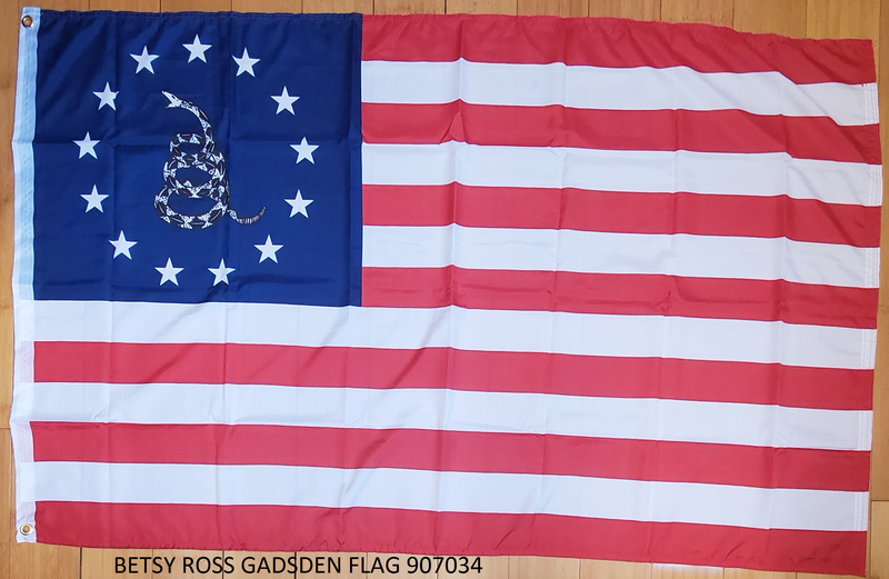Betsy Ross Gadsden 3'X5'100D American Revolution Flag Rough Tex ®