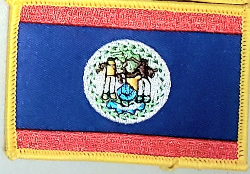Belize Flag Patch – Iron On / Sew On Embroidered Badge For Clothes Or Bag