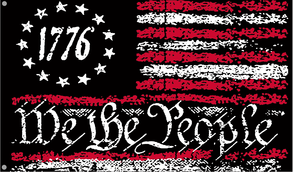 2nd Amendment Flag Betsy Ross 1776 We The People 3x5 USA Flag - Black & Red Rough Tex® 100D, Made By Tradewinds Betsy Ross Flag - Foto 2