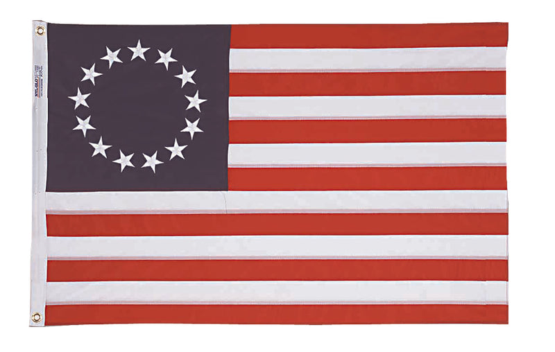 Betsy Ross 13 Star USA 3'x5' 68D American Revolution Flag Rough Tex ®
