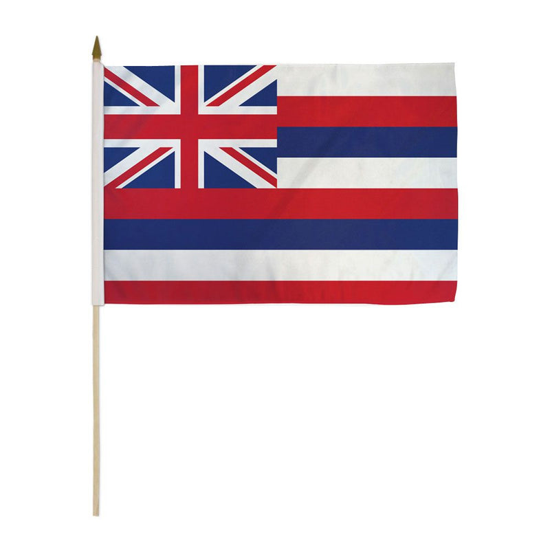 Hawaii Stick Flags - 12''x18'' Rough Tex ®68D