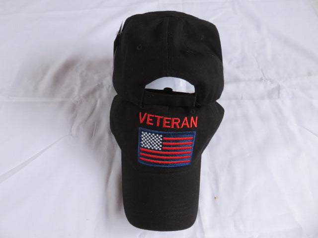 Veteran USA Flag 2024 Cap Embroidered Hat Blackout American Military