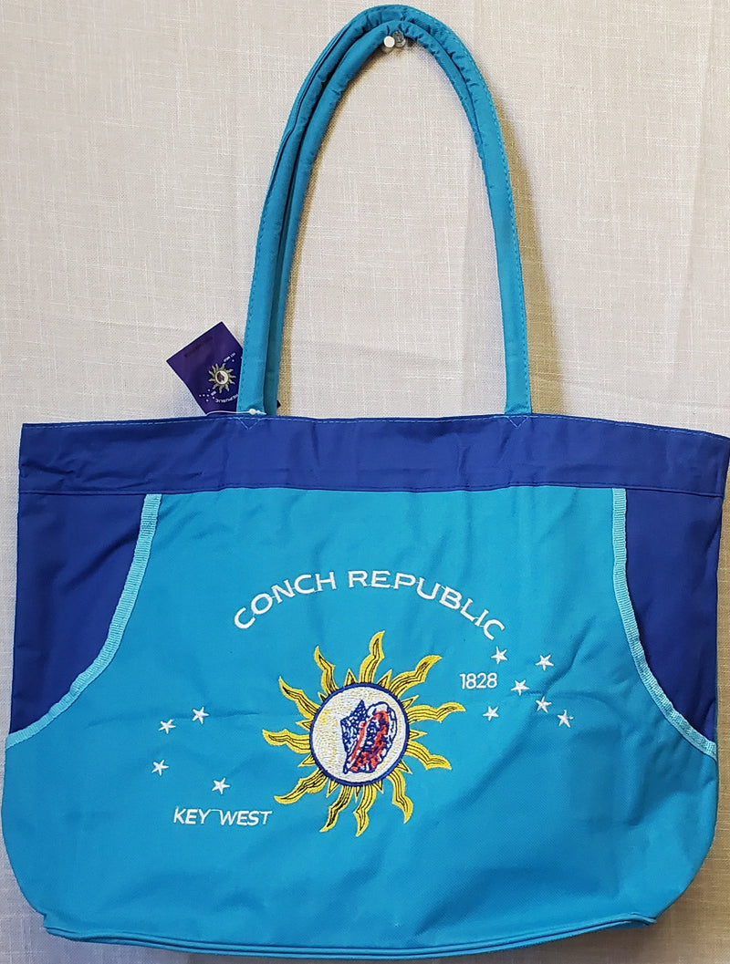 Conch Republic Aqua Beach Bag Key West