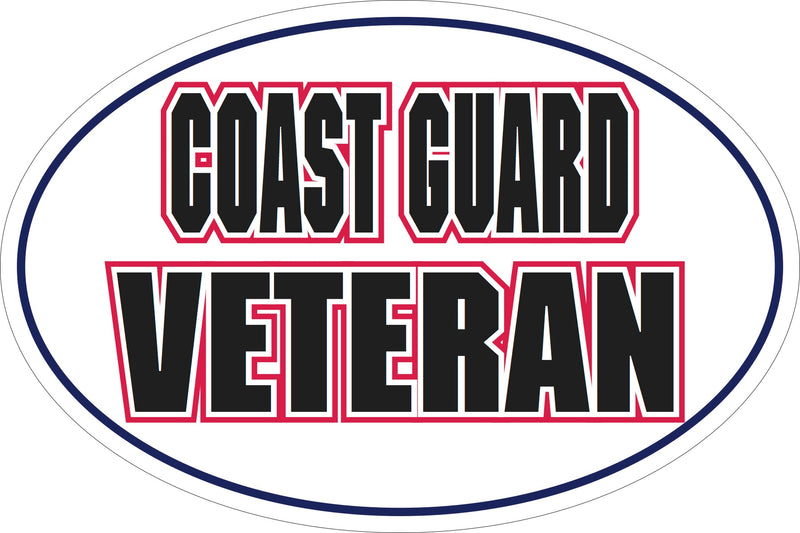 Coast Guard U.S. Military Veteran Oval Bumper Sticker