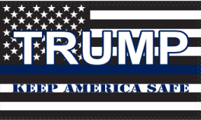3'X5' 100D USA Police Trump Keep America Safe Flag