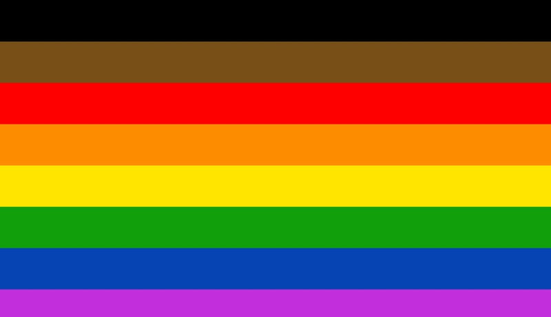 Philly Rainbow 12"x18" Nylon Flag With Grommets ROUGH TEX® 68D