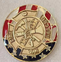 Fire Department USA Round Lapel Pin