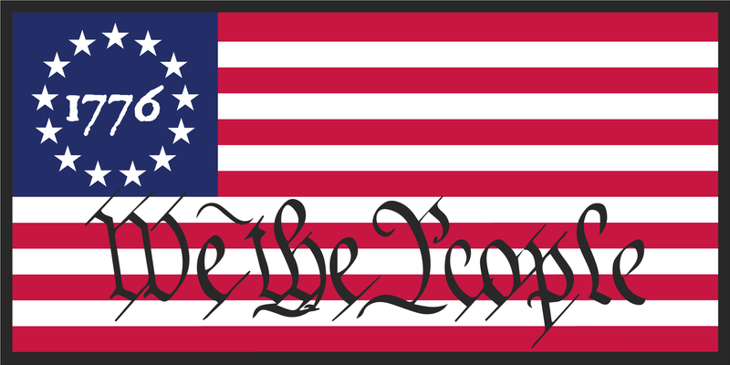 1776 BETSY ROSS WE THE PEOPLE OFFICIAL BUMPER STICKER PACK OF 50 WHOLESALE FULL COLOR