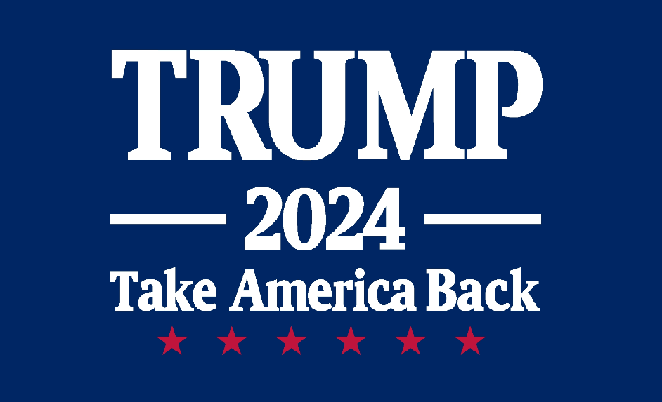 Trump 2024 Take America Back Navy 3 X5 Flag Rough Tex® 68d Nylon