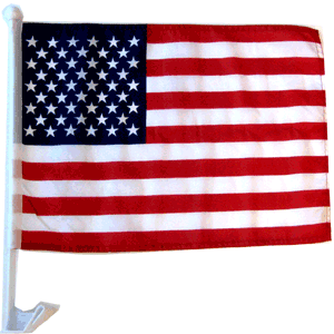USA - 12''x18'' Car Flag Rough Tex® 68D Single Sided