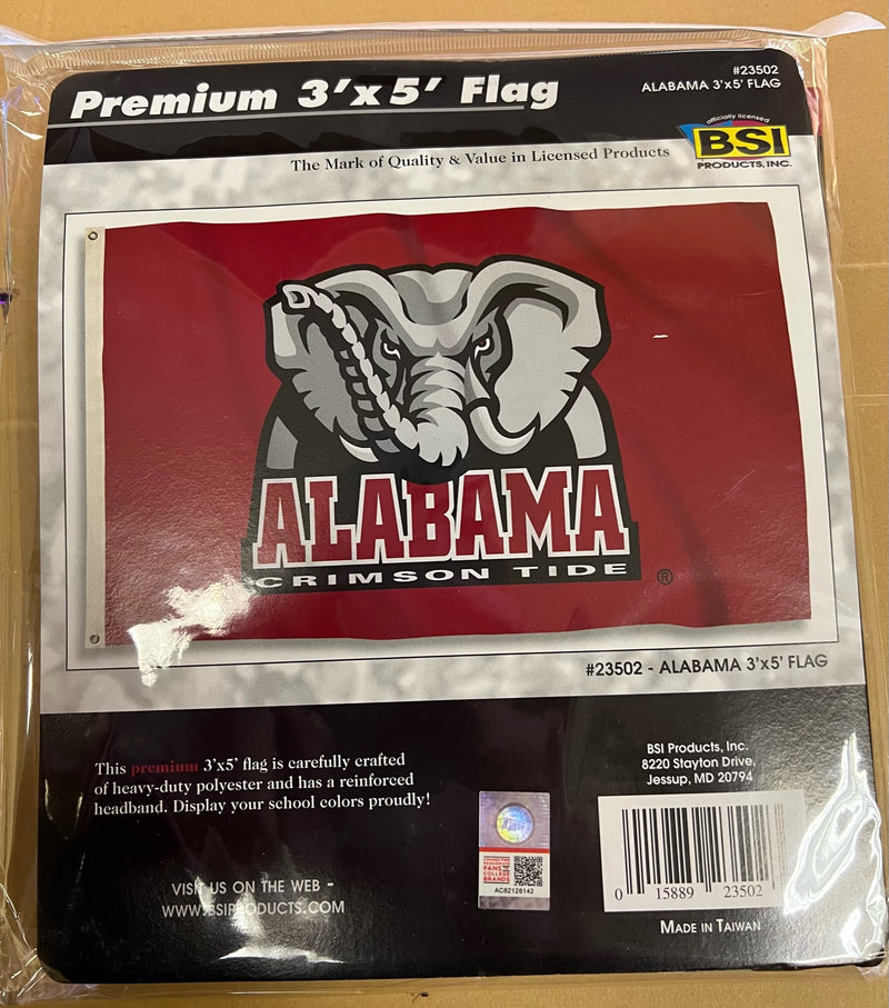 University of Alabama Alabama Crimson Tide Elephant 3'x5' Officially Licensed Premium Heavy Duty Polyester Flag