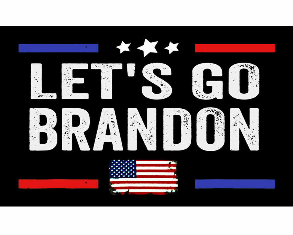 Let's Go Brandon FJB Black 3'x5' Flag