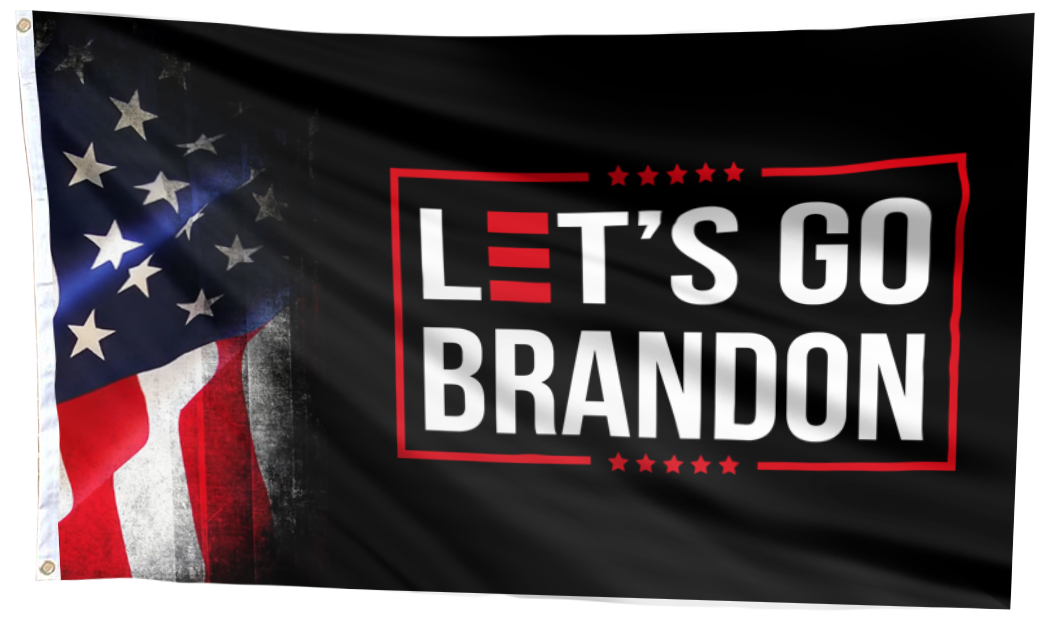 Let's Go Brandon FJB Black 3'x5' Flag