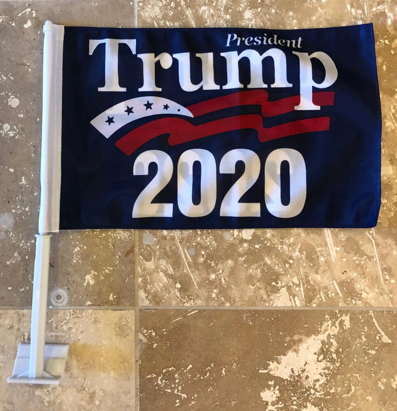 President Trump 2020 Official Car Flag Knit Double Sided MAGA Car Flags Blue