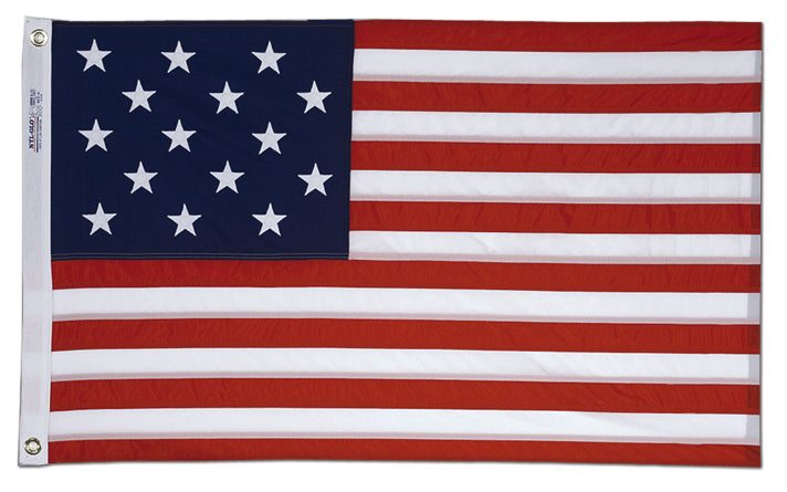 Star Spangled Banner 15 Stars And Stripes 3'x5' 68DNylon American Revolution Flag Rough Tex ®