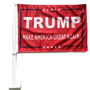 Trump IV Car Flag Knit Double Sided MAGA Car Flags Red