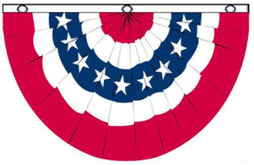 Pack of 12 USA Fans 3'x6' Full Size Buntings Expertly Printed American