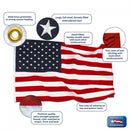 USA Flag Valley Forge Best Commercial Grade 100% Cotton 3'x5' American embroidered stars & sewn stripes Made In U.S.A.