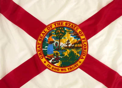 Official State Flag of Florida In Stock 12"x18" 2'x3' 3'x5' 4'x6' 5'x8' 6'x10' 8'x12' 100% Nylon