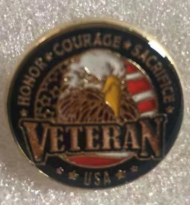 Veteran American Eagle Honor Courage Sacrifice Lapel Pin USA Military